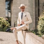 Man in a Dalbiondo Tailoring custom made jacket, trousers and shoes